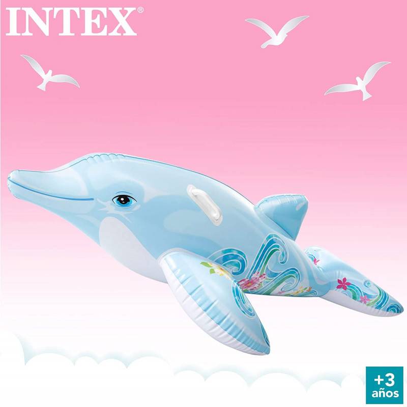 Intex - Dauphin gonflable à chevaucher - 175 x 66 cm - Intex - Image 3