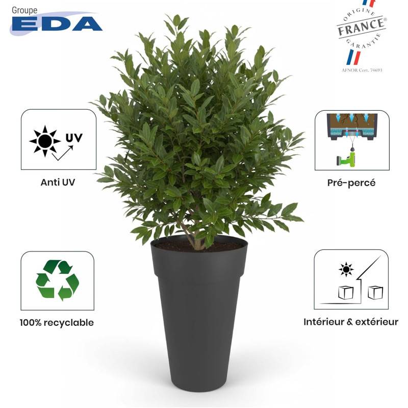Eda - Eda Pot De Fleur Vase Haut Xxl Toscane ø 48 Cm - Volume 90 L - ø 48 X H.80 Cm - Vert Laurier - Image 5