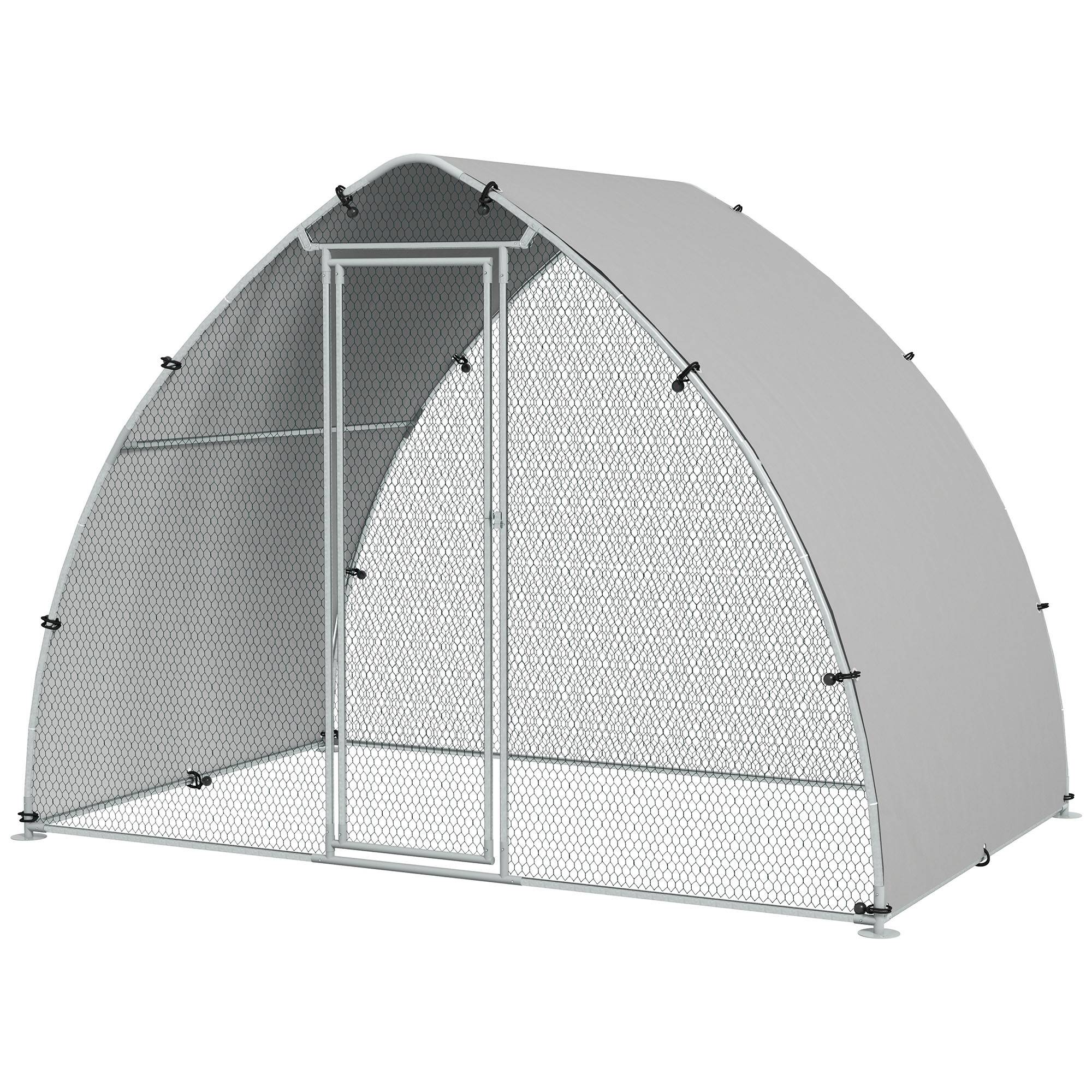 Grand Enclos Poulailler Acier Extérieur 5.75 m² - Parc Grillagé avec Toit Anti-UV - ComfortXL Outdoor Living - Image 2