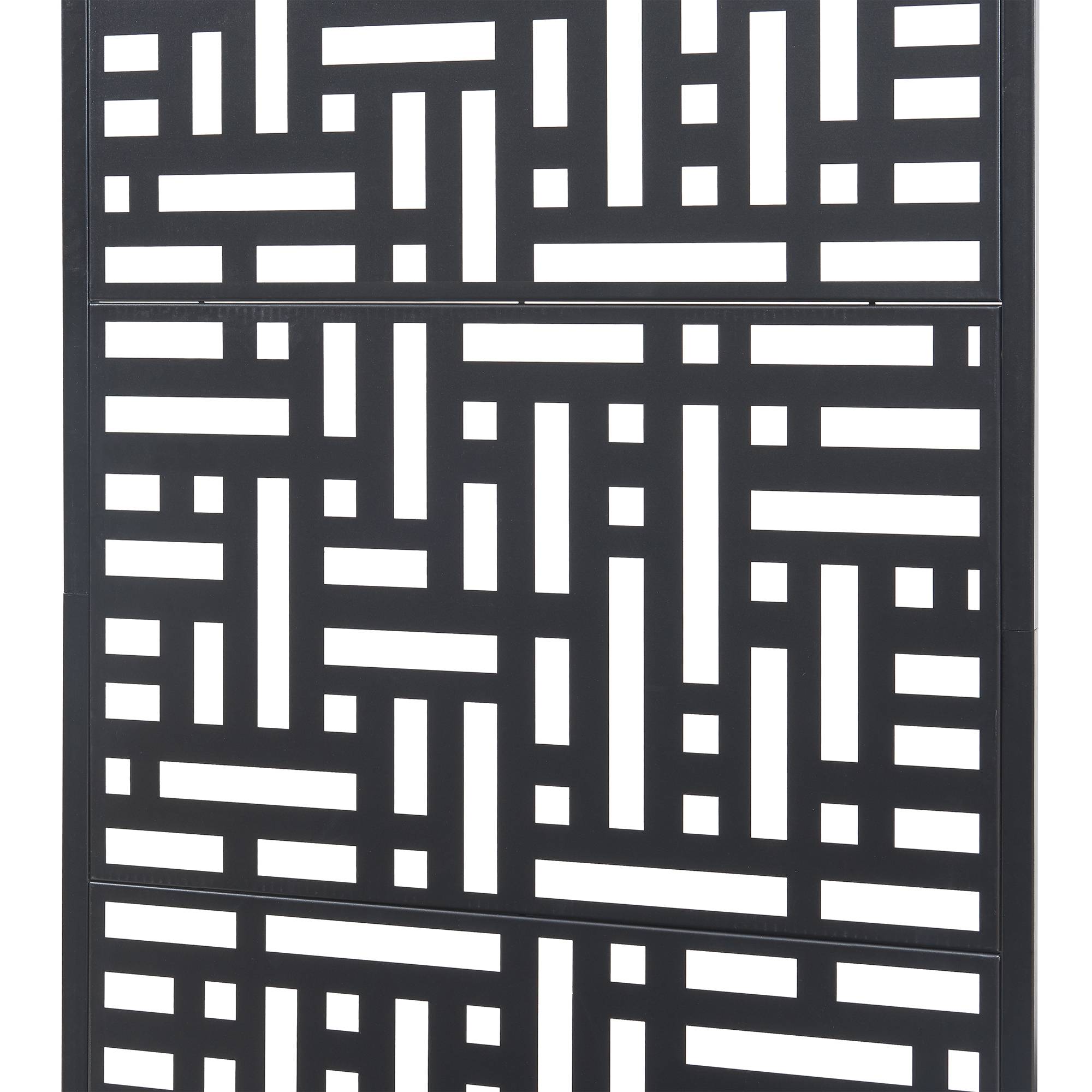 Casa.Pro - Jardinière brise-vue Bernalda acier galvanisé 190 x 82 x 38 cm noir casa.pro - Image 5