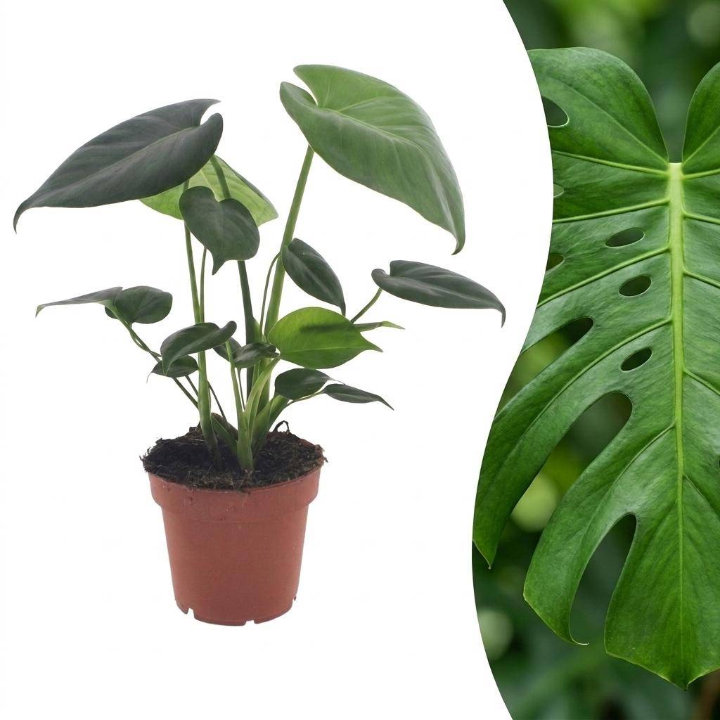Monstera Deliciosa - Pot de 12cm - 1 plante - Sans cache-pot - Plantes d'intérieur