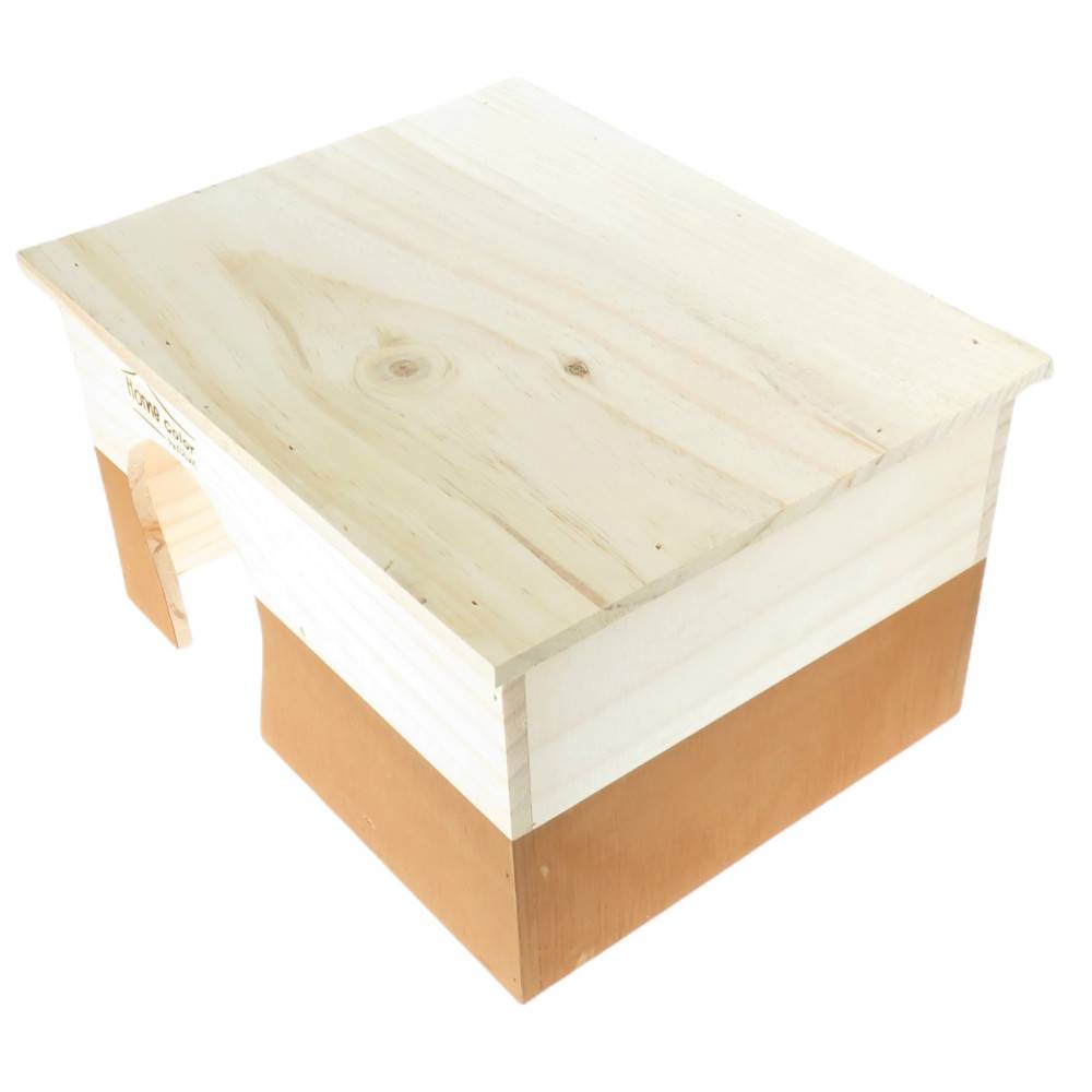 animallparadise - Maison en bois rectangulaire, caramel, 35 x 27.5 x 20 cm pour rongeur - Image 6