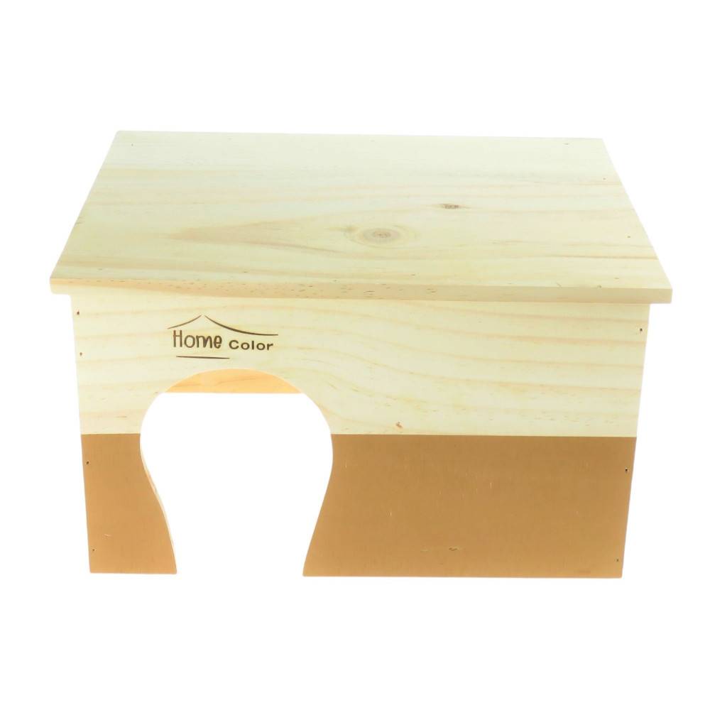 animallparadise - Maison en bois rectangulaire, caramel, 35 x 27.5 x 20 cm pour rongeur - Image 1