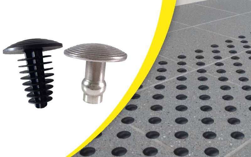 Clous podotactiles à frapper Waccess inox 304 WATTELEZ tête Ø25 tige Ø8 mm - 250 clous - 810911 - Image 2