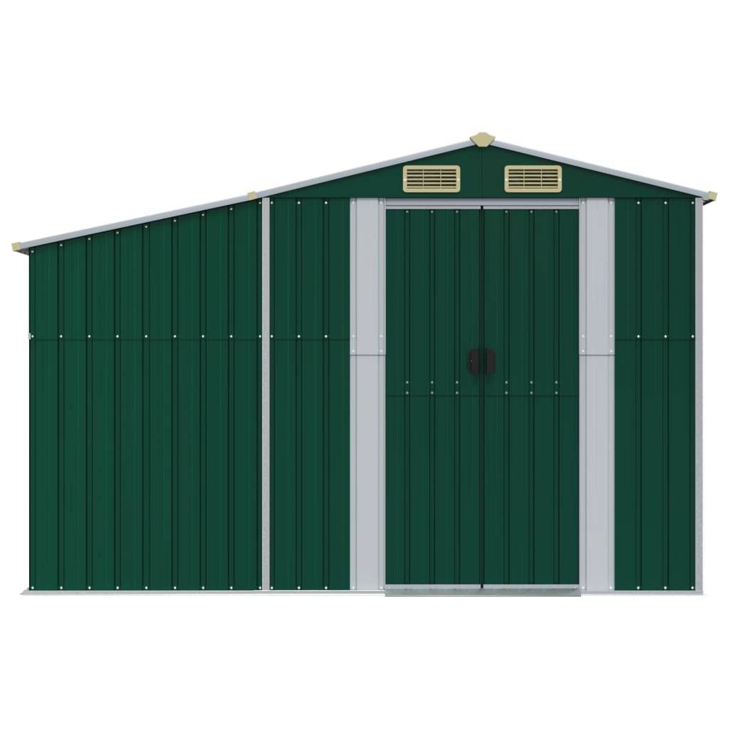 Vidaxl - Abri de jardin vert 277x192,5x179 cm acier galvanisé vidaXL 3188286 - Image 10