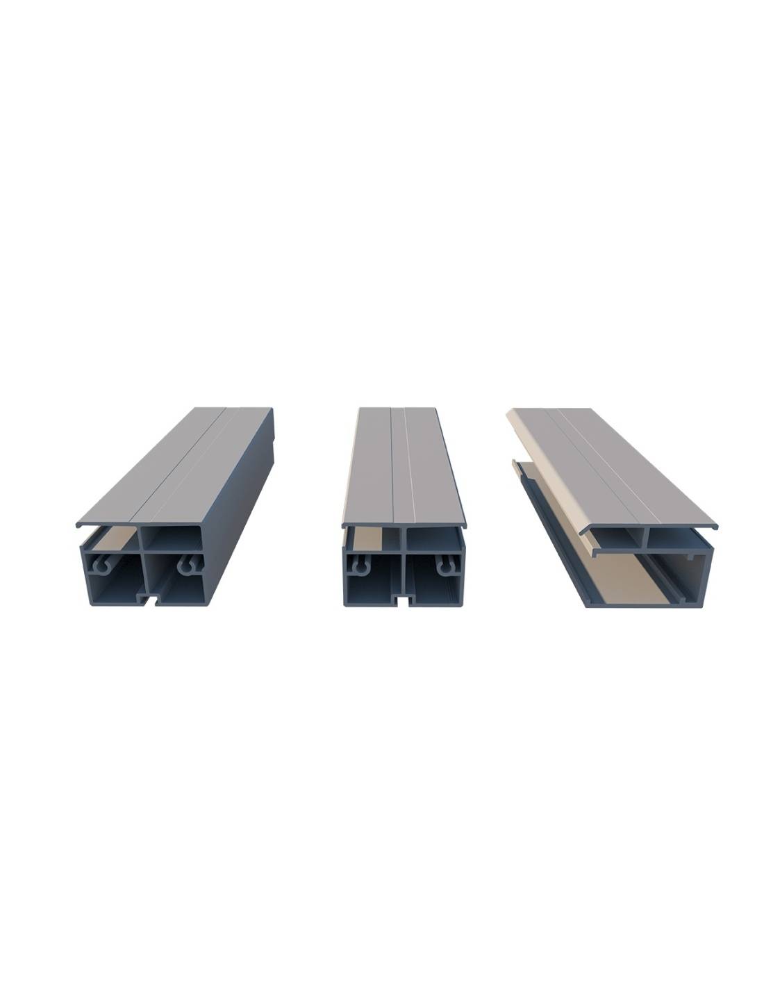 Altanka - Abri de piscine Skyline pour les modèles 6,20x3 m - BAS87, BAS787 - polycarbonate alvéolaire 8 mm - Couleur Ral7037 Gris  - ECO323 - Image 6