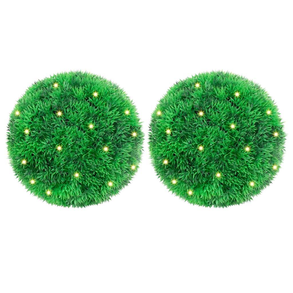 Boules de buis artificielles polyéthylène vert 22 x 22 x 22 cm, poids:0.85kg - PANGIVO - Image 1