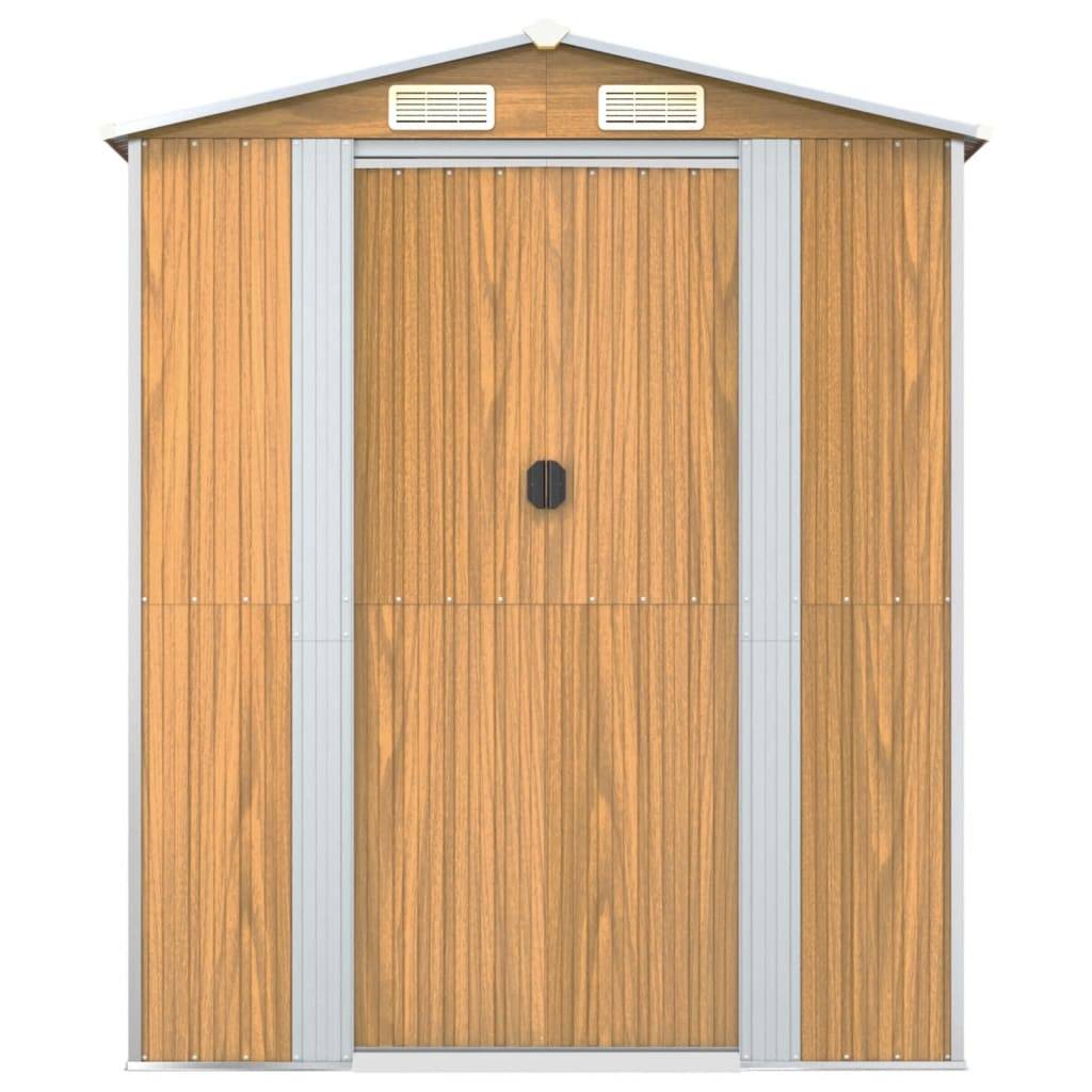Vidaxl - Abri de jardin Marron clair 192x1021x223 cm Métal galvanisé 19.6m² vidaXL 3147481 - Image 5