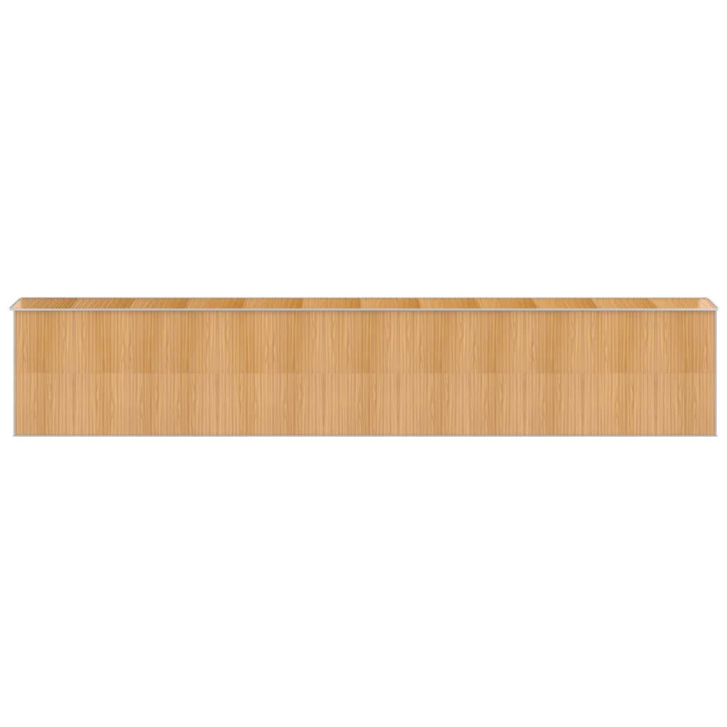Vidaxl - Abri de jardin Marron clair 192x1021x223 cm Métal galvanisé 19.6m² vidaXL 3147481 - Image 7