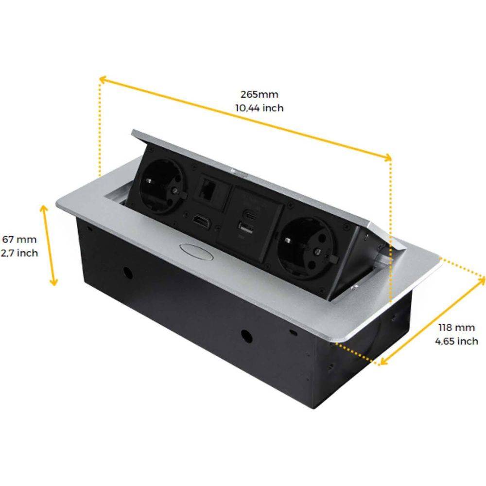 Emuca - Multiconnecteur pour bureau Atom 26 - Image 3