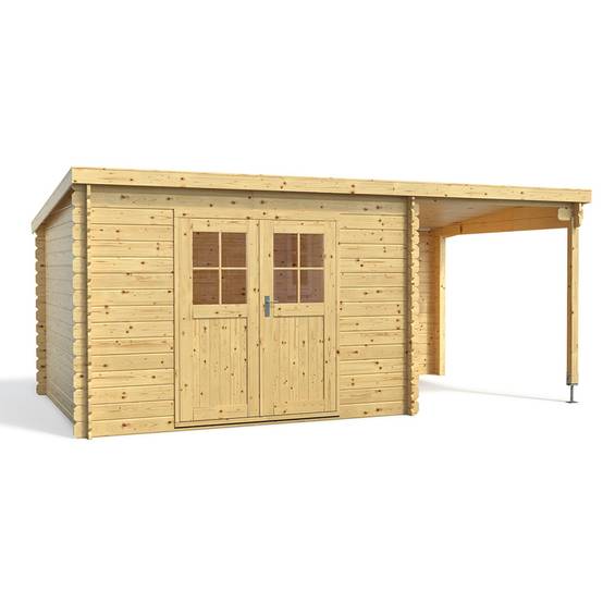 Eden Partenaire Jardin - Abri de jardin en bois mono pente de 9m² et auvent de 6m² - Image 2