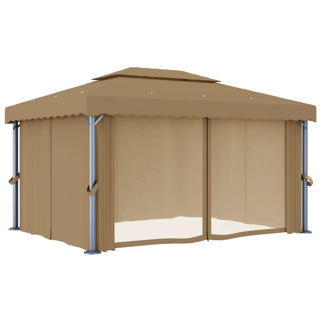 Tonnelle Aluminium Taupe 4 x 3 x 2.64 m - PANGIVO - Image 3