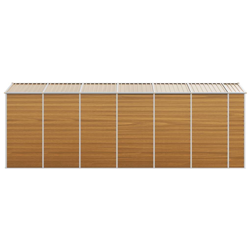 Vidaxl - Abri de jardin marron clair 191x555x198 cm acier galvanisé vidaXL 3188280 - Image 7