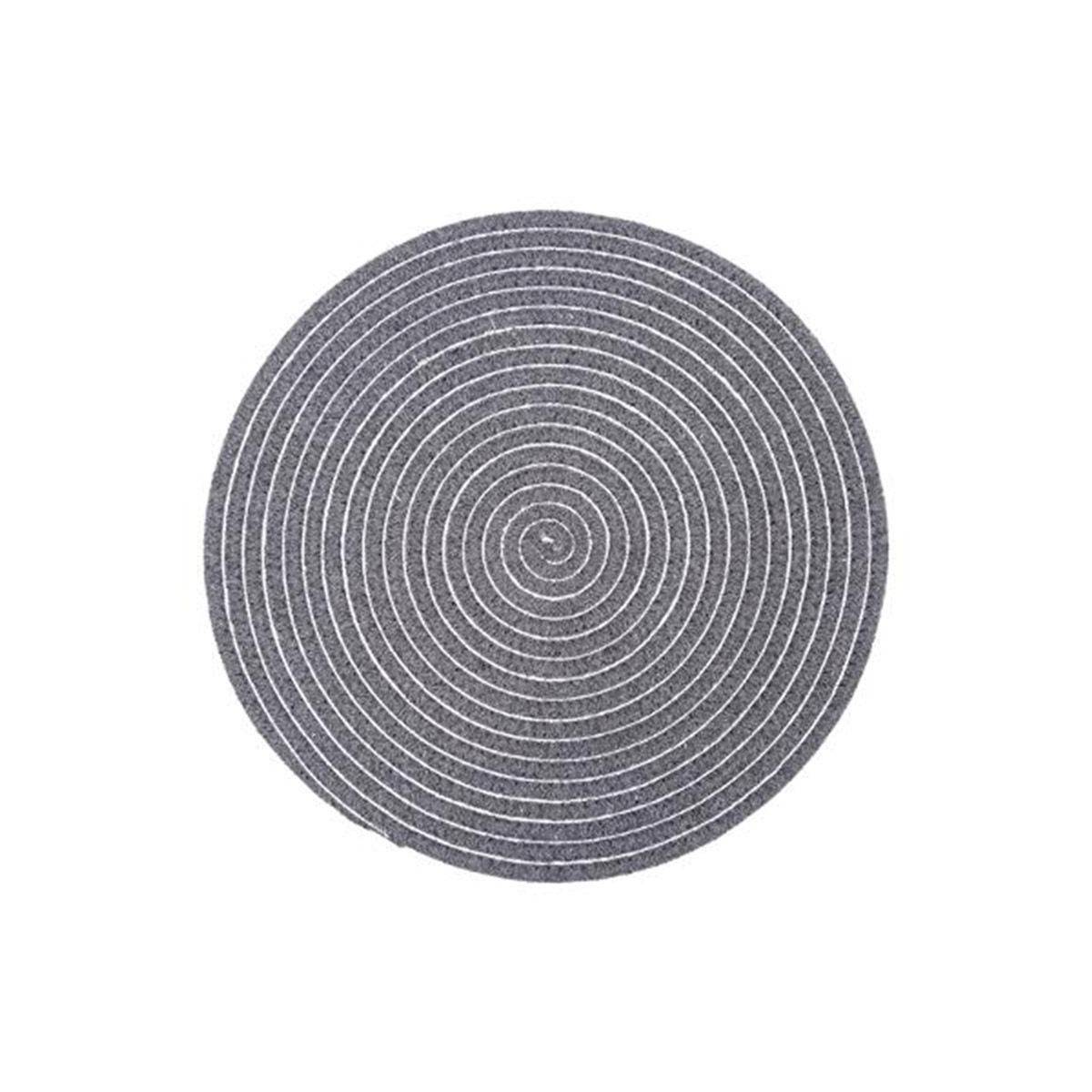 Set de Table Rond Déco "Shiny" 35cm Gris Foncé - Image 1