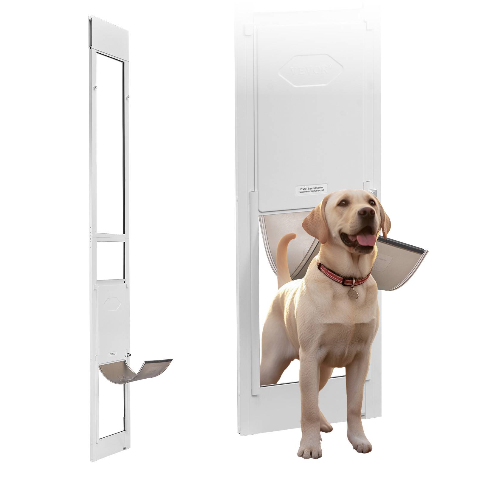 VEVOR Chatière pour Chien pour Porte Coulissante en Verre Rabat 260,4x412,8 mm - Image 1