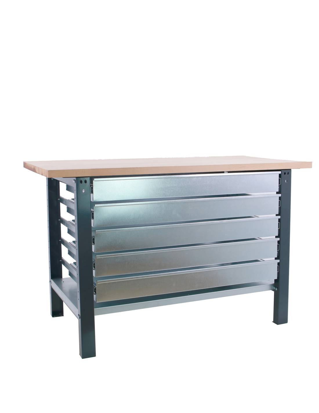 Etabli Simonwork Bt6 Pro Laminate 5box 1800 Antracite/hêtre Antracite/hêtre 865x1800x750 - Simonrack