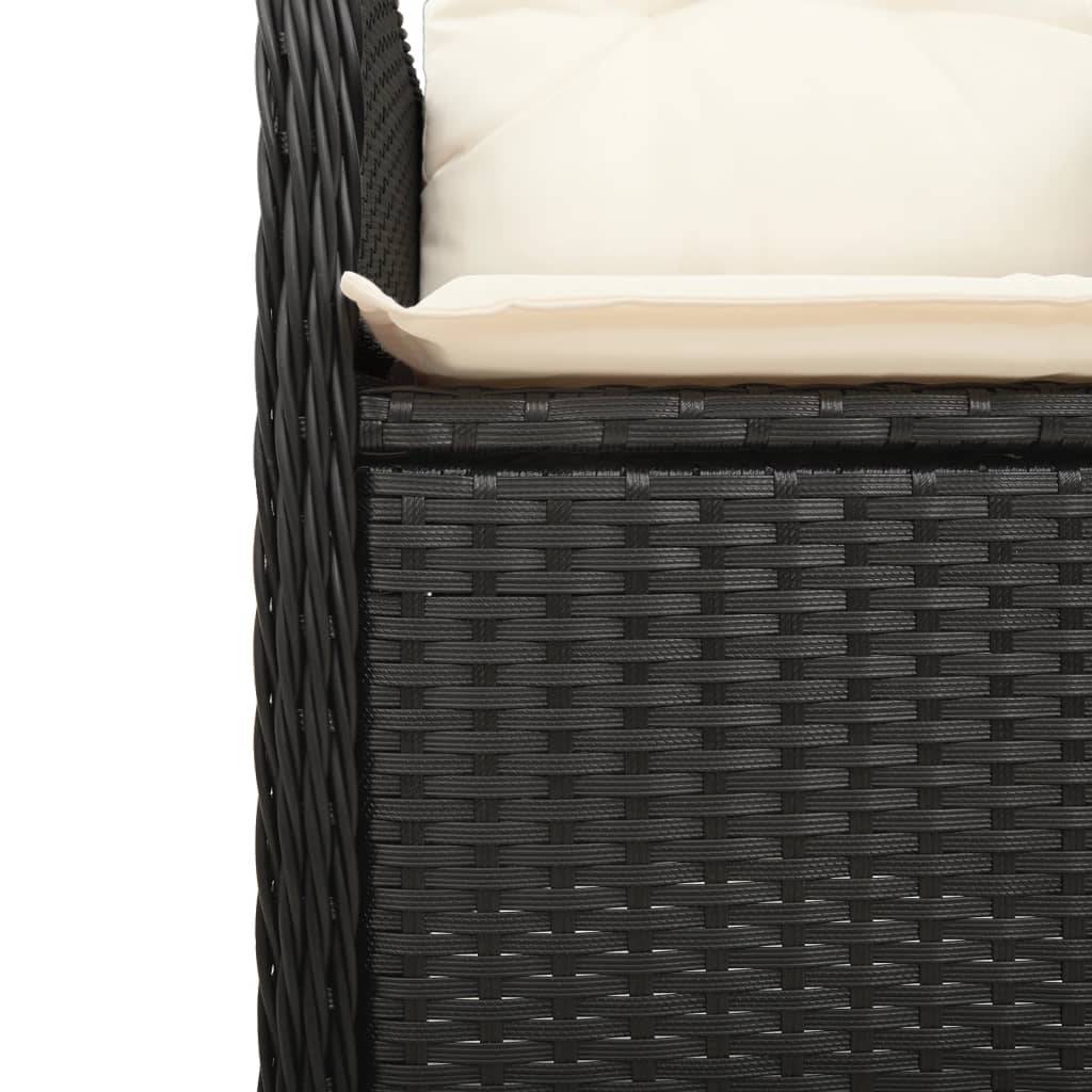 ComfortXL - Salon de Jardin 2 Personnes Résine Tressée Chaises Inclinables et Table Basse pour Balcon Noir – ComfortXL Outdoor Living - Image 9