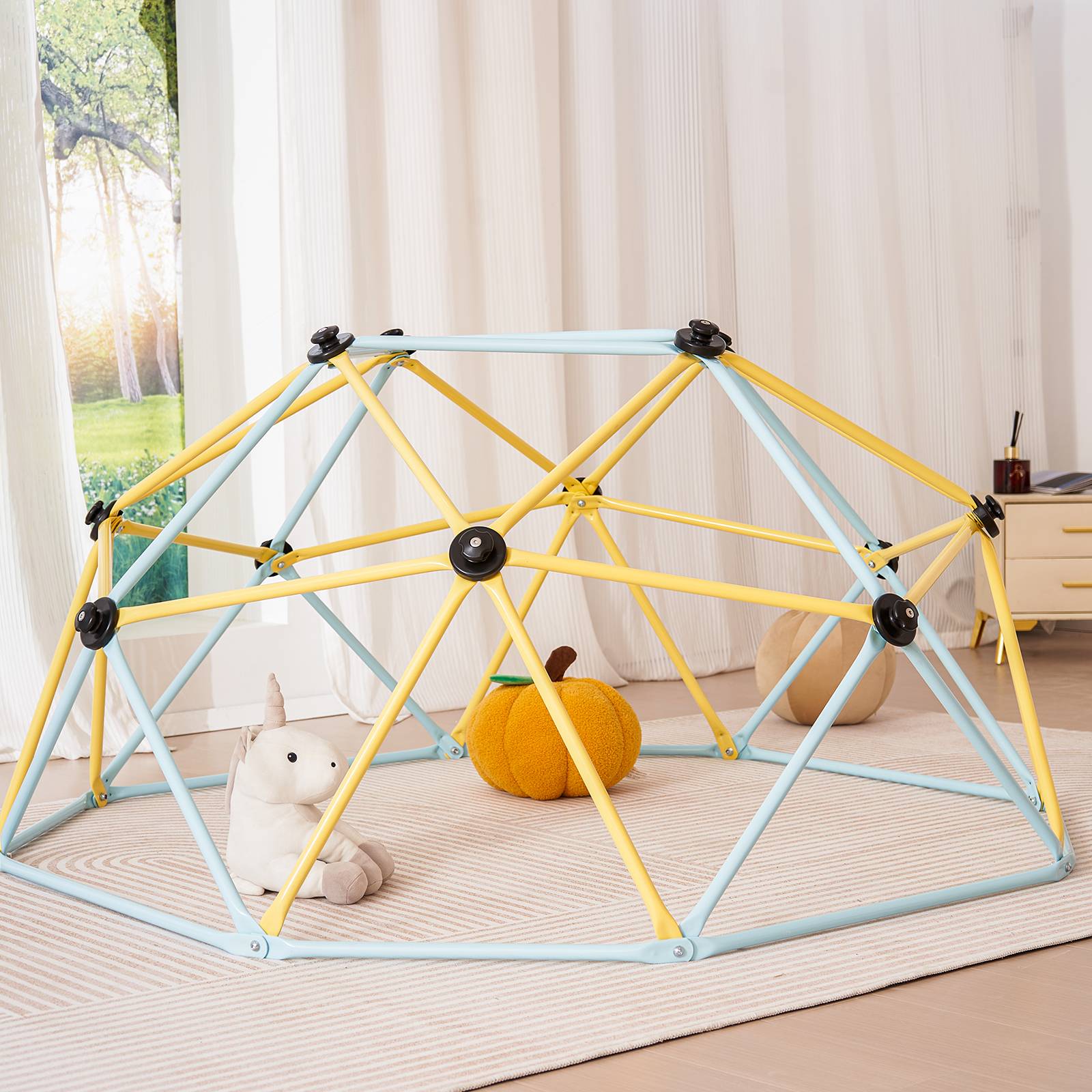 Vevor - VEVOR Dôme d'escalade géométrique enfants 3-9 ans, 183cm, charge 272kg, pour aire de jeu intérieur/extérieur - Image 8