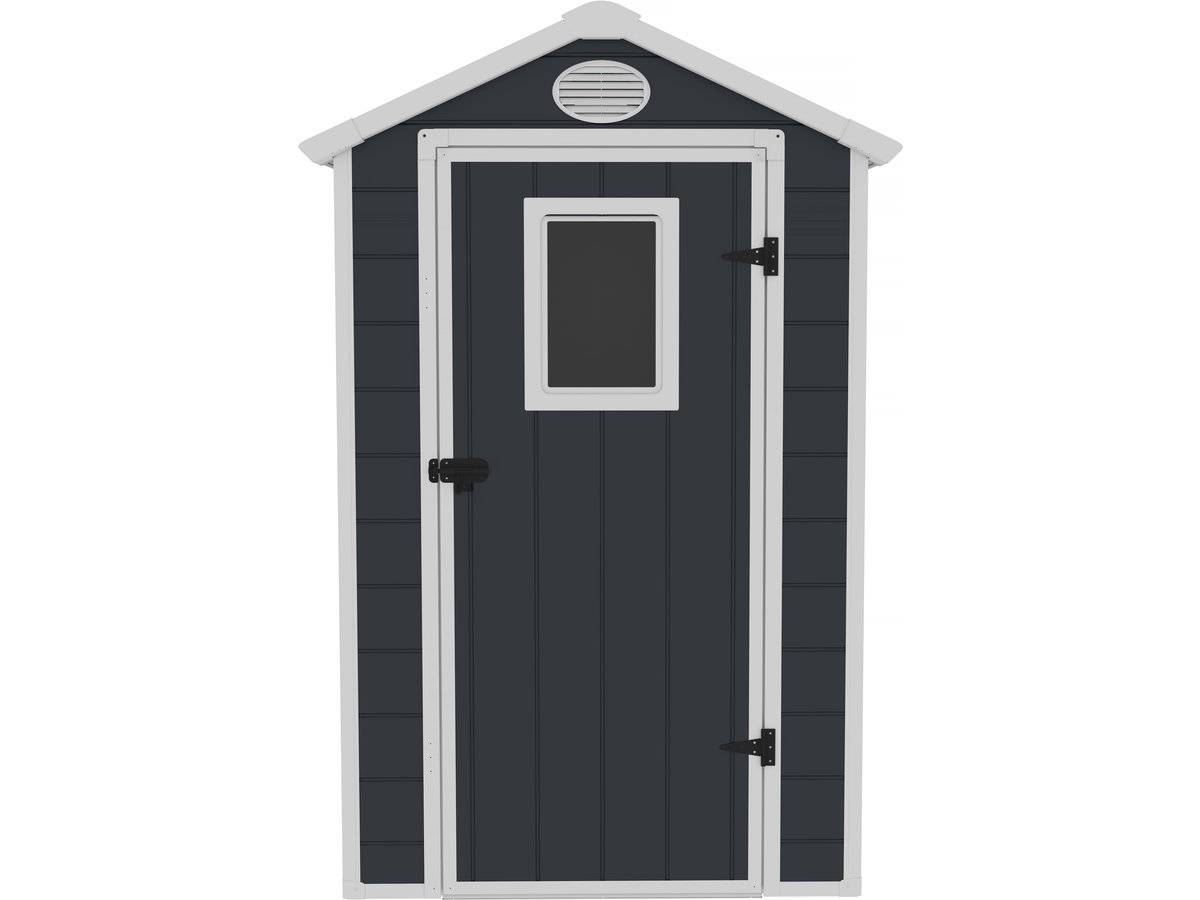 Abri De Jardin Résine "texas" - Kit D'ancrage Inclus - 1.34 M² - Anthracite -habitat Et Jardin - Image 3