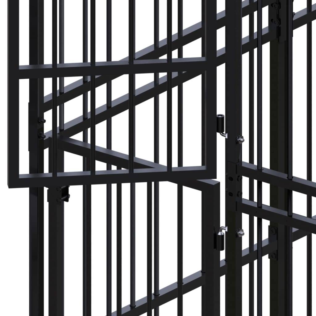 Vidaxl - Chenil d'extérieur avec toit pour chiens Acier 11,06 m² vidaXL 3098015 - Image 7