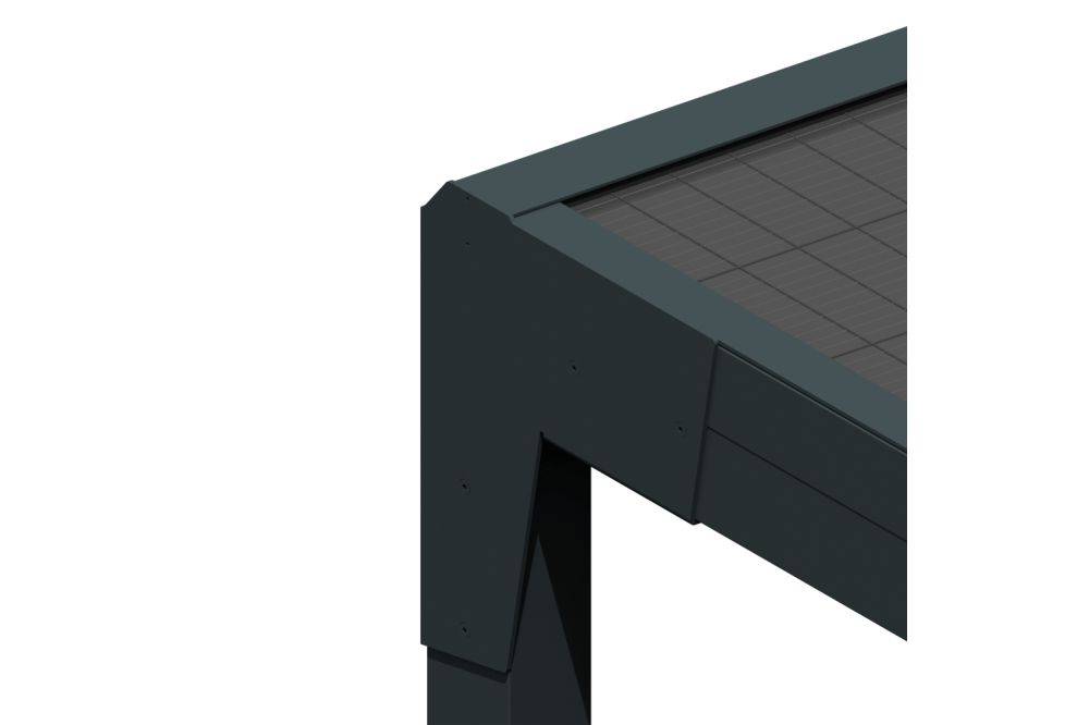 Ombrazur - Carport solaire ENERGY 1 pente Gris anthracite 3,617x3,515m 2400W OMBRAZUR - Image 5