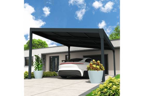 Ombrazur - Carport solaire ENERGY 1 pente Gris anthracite 3,617x3,515m 2400W OMBRAZUR - Image 3