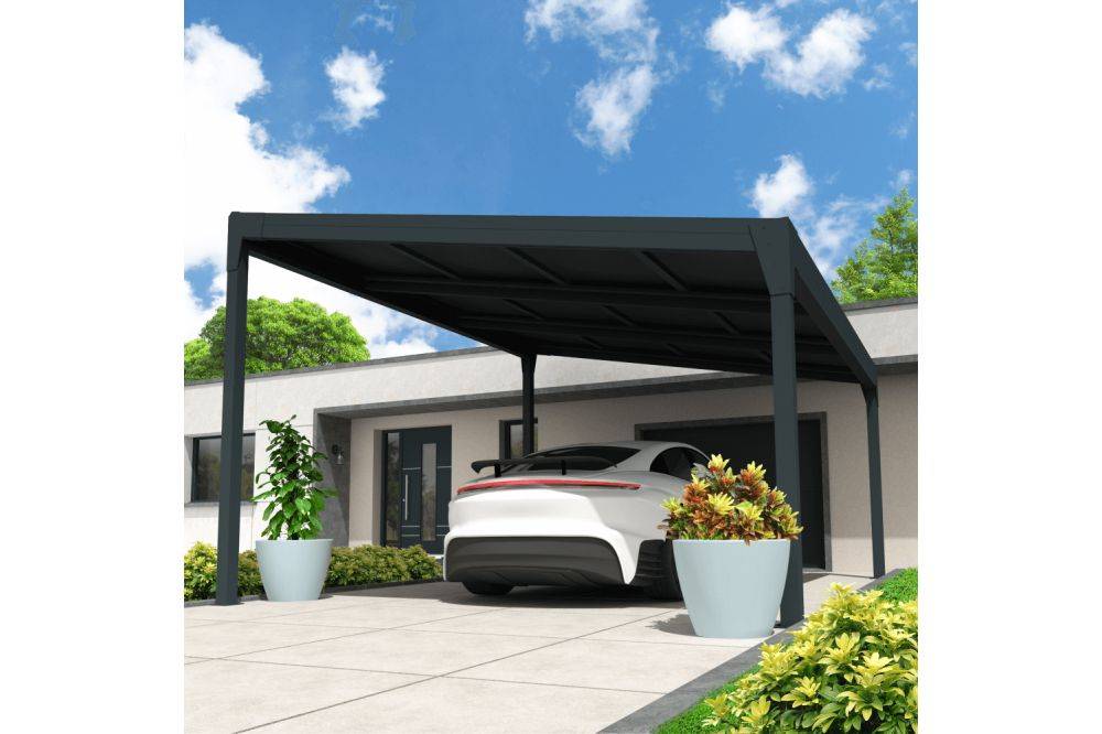 Ombrazur - Carport solaire ENERGY 1 pente Gris anthracite 3,617x3,515m 2400W OMBRAZUR - Image 3