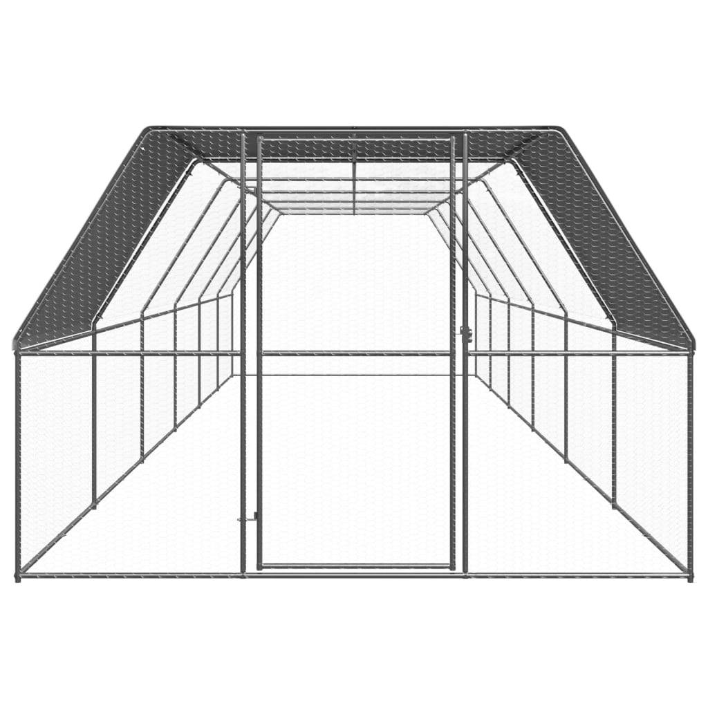 Poulailler Volière Extérieur Acier Galvanisé pour Jardin Sécurisé 3x12x2m – ComfortXL Outdoor Living - Image 2