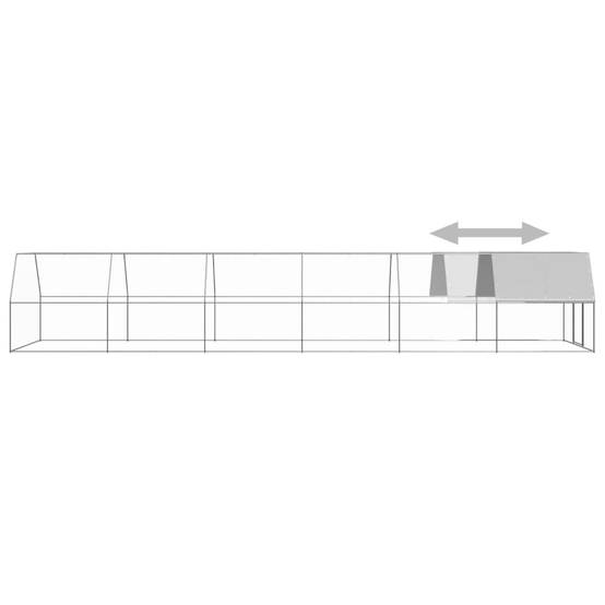 Poulailler Volière Extérieur Acier Galvanisé pour Jardin Sécurisé 3x12x2m – ComfortXL Outdoor Living - Image 4