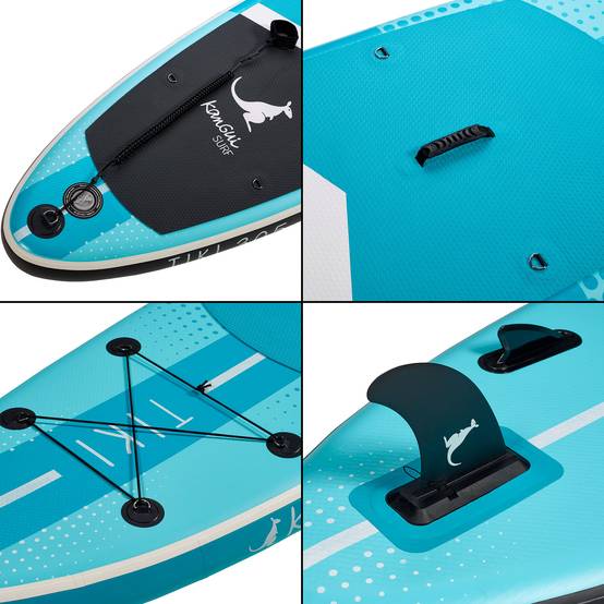 Kangui - KANGUI Stand up Paddle 305cm SUP gonflable + pagaie + sac à dos + pompe haute pression + leash + kit de réparation - TIKI - Image 2