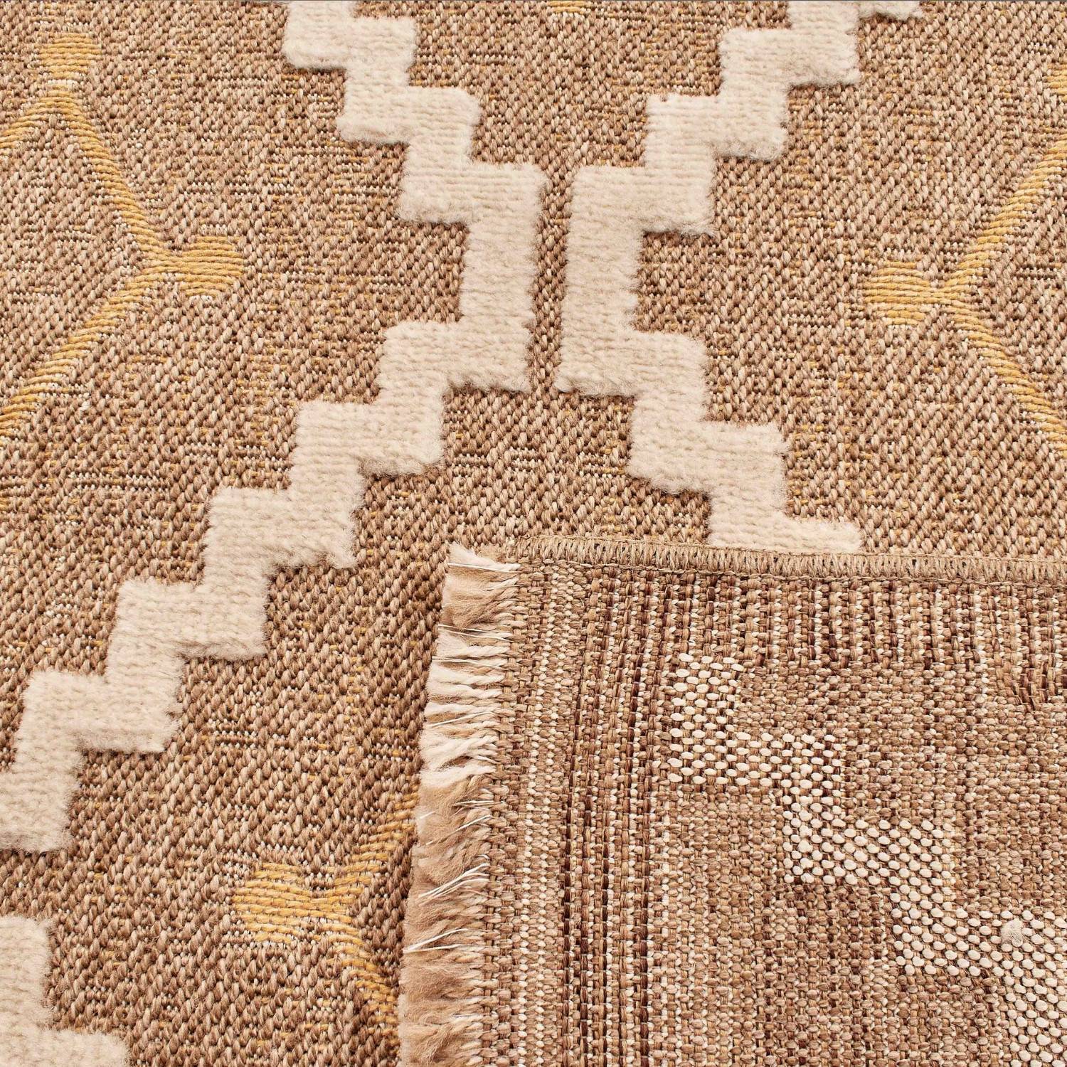 Autre - Tapis intérieur et extérieur en polypropylène marron 60x180cm - Image 3
