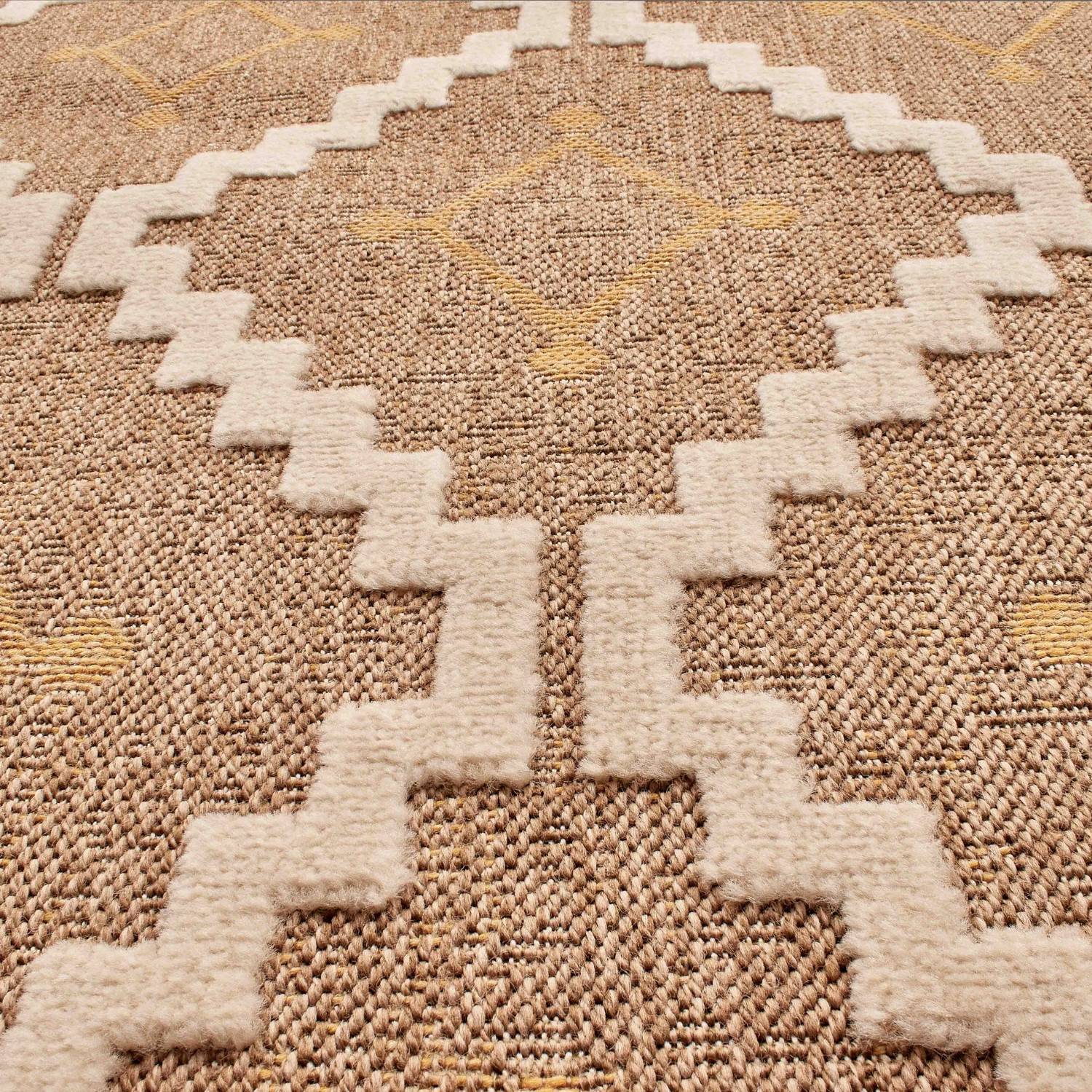 Autre - Tapis intérieur et extérieur en polypropylène marron 60x180cm - Image 2