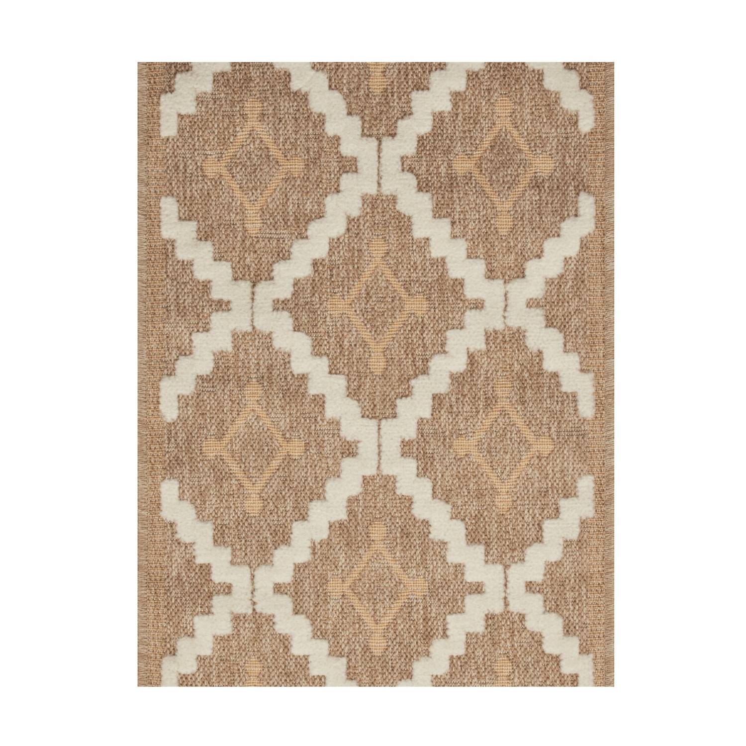 Autre - Tapis intérieur et extérieur en polypropylène marron 60x180cm - Image 1