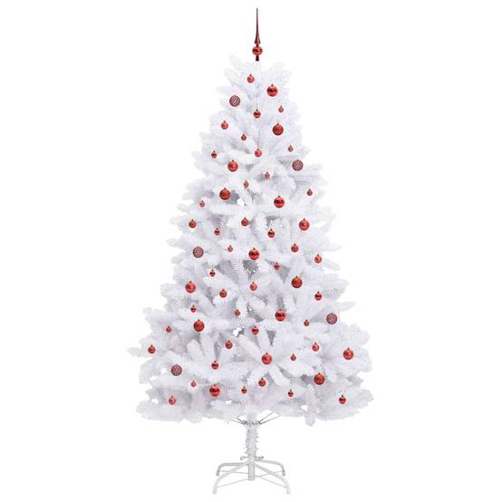 Sapin de Noël | Arbre de Noël Artificiel à Branches Articulées Blanc 240 cm Maison Chic - Image 4