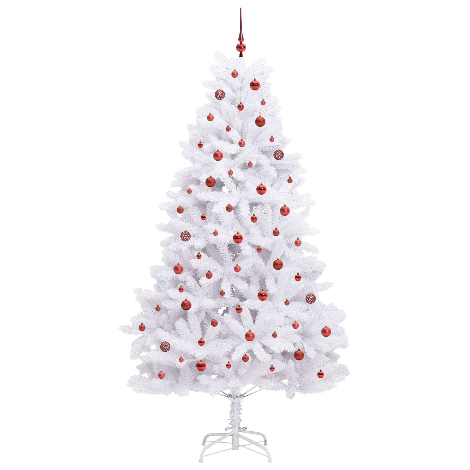 Sapin de Noël | Arbre de Noël Artificiel à Branches Articulées Blanc 240 cm Maison Chic - Image 4