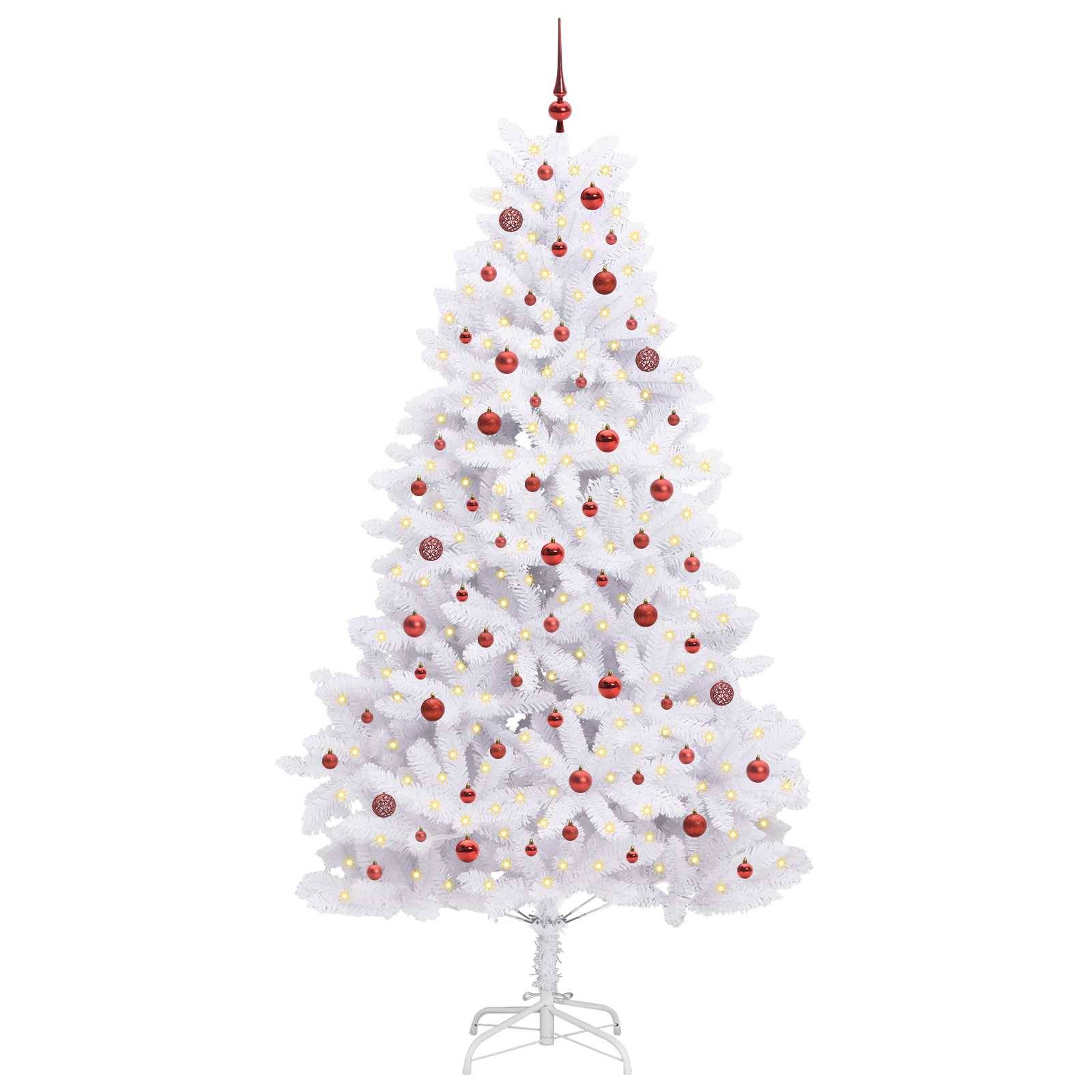 Sapin de Noël | Arbre de Noël Artificiel à Branches Articulées Blanc 240 cm Maison Chic - Image 3