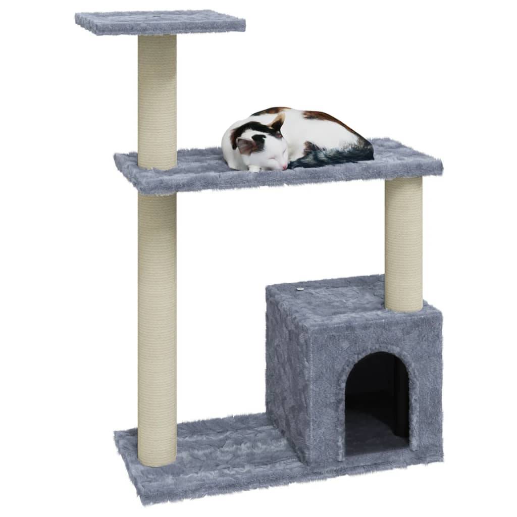 Maison Chic - Arbre à chat Arbre à griffer avec griffoirs en sisal Gris clair 70 cm - Meuble Pro - Image 3