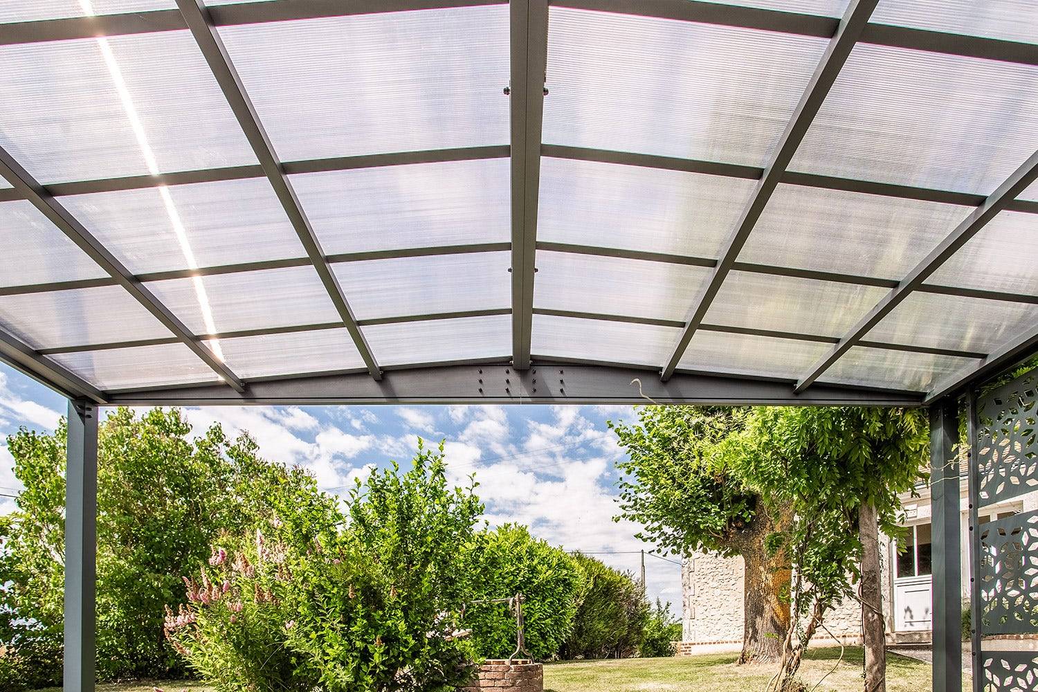 Trigano Jardin - Carport aluminium Trigano - LIBECCIO + 8 claustras - 16 m² - Image 7