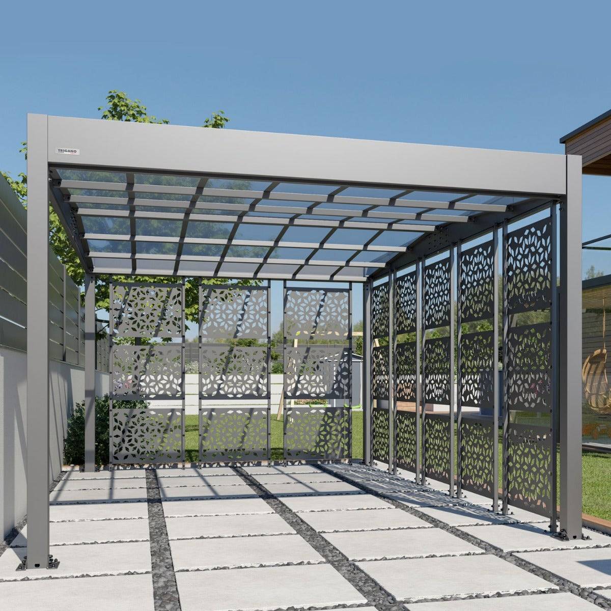 Trigano Jardin - Carport aluminium Trigano - LIBECCIO + 8 claustras - 16 m² - Image 2