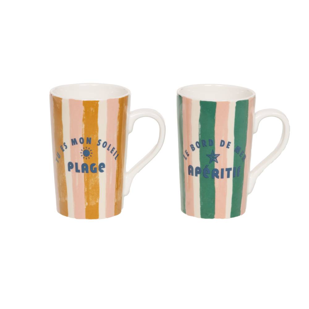 Coffret de 2 mugs Beach Club 42 cl - Image 1