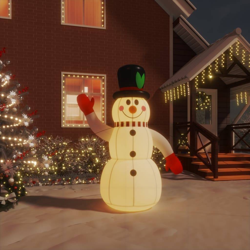 Petit Bonhomme de Neige Gonflable 120cm avec LED pour Décoration de Jardin – ComfortXL Outdoor Living - Image 1