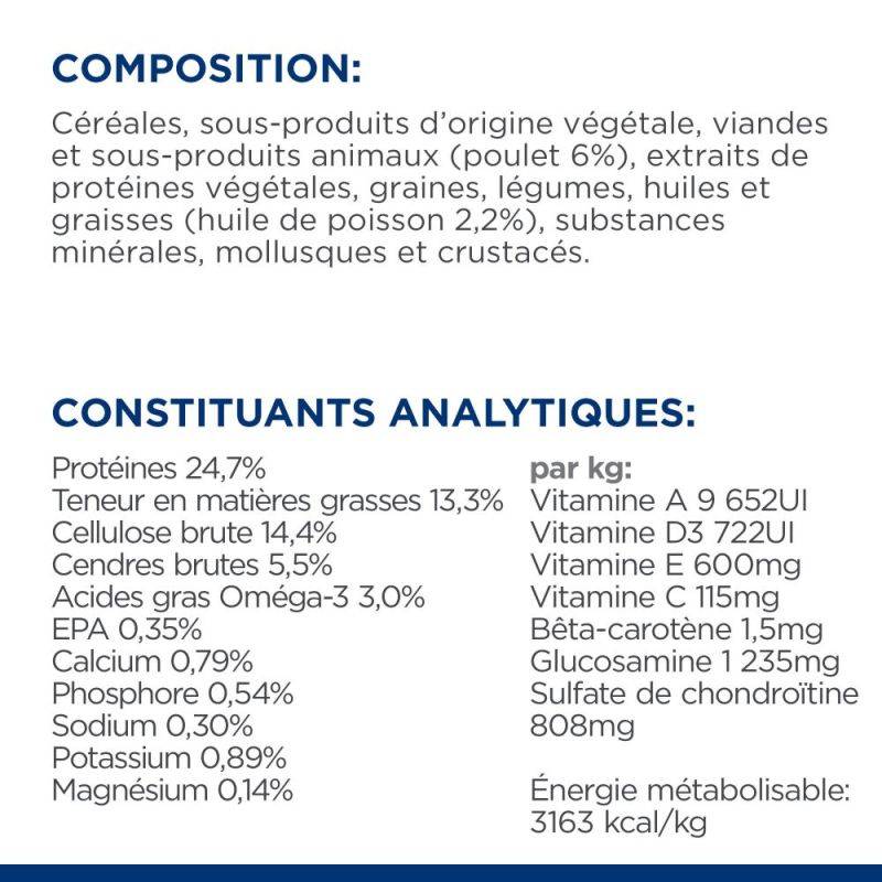 CROQUETTES CHIEN ADULT PRESCRIPTION DIETS J/D MINI METABOLIC + MOBILITY - HILL'S 3 kg - Image 7