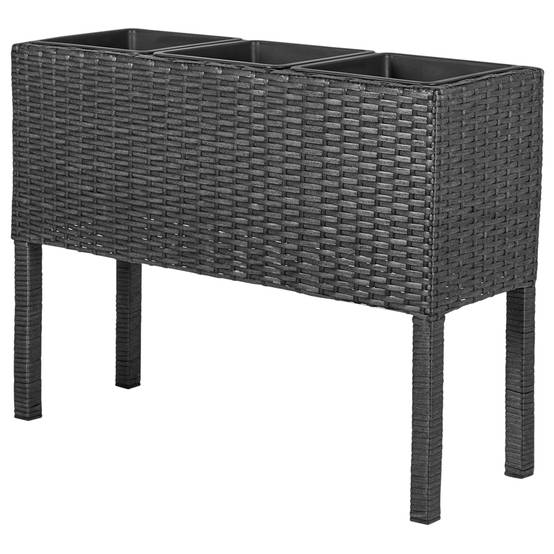 Cache-pot d'extérieur Polyrotin Noir CARAGANA - Beliani - Image 3