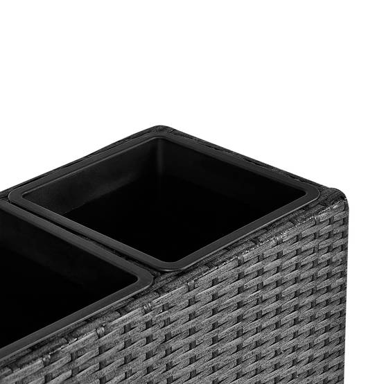 Cache-pot d'extérieur Polyrotin Noir CARAGANA - Beliani - Image 7
