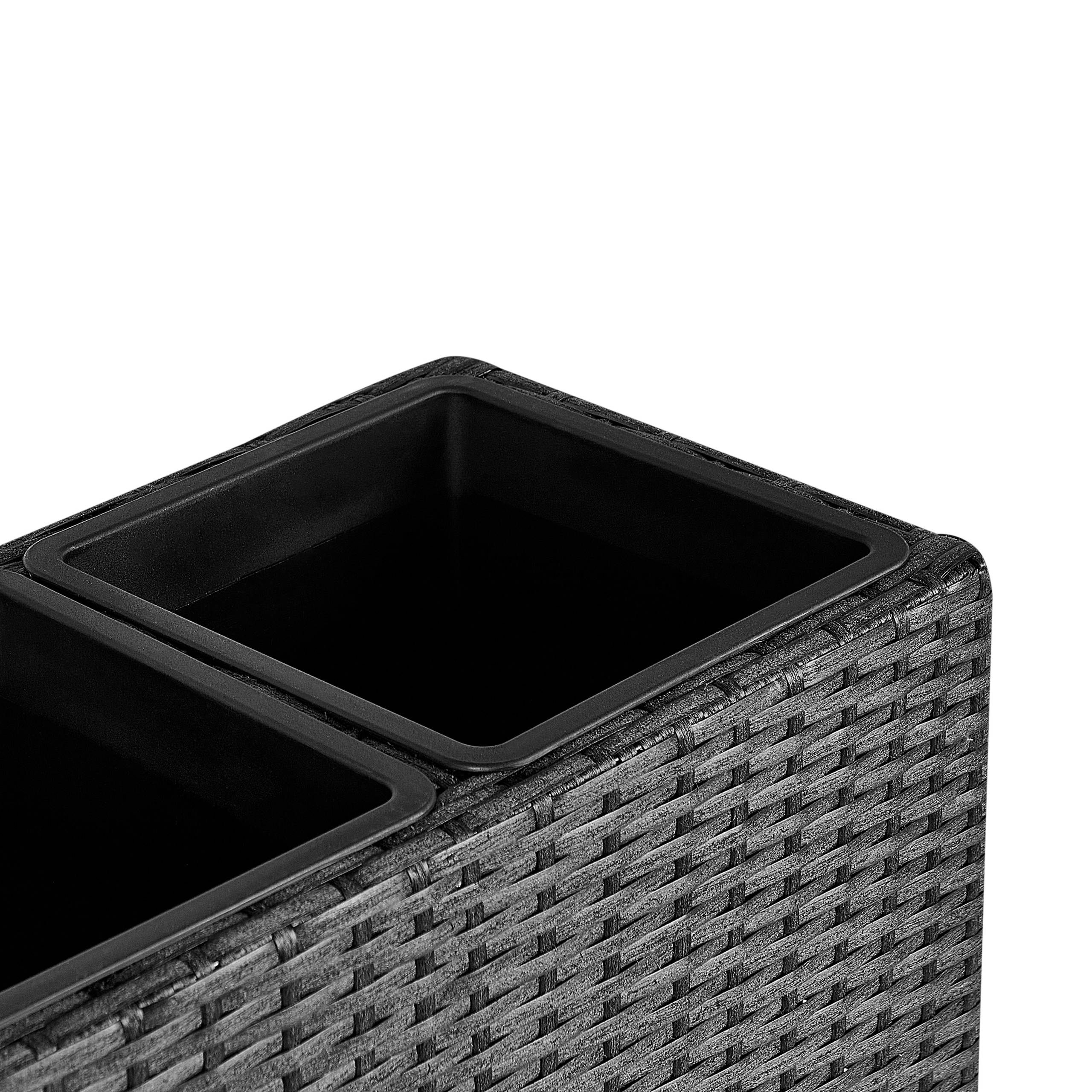 Cache-pot d'extérieur Polyrotin Noir CARAGANA - Beliani - Image 7