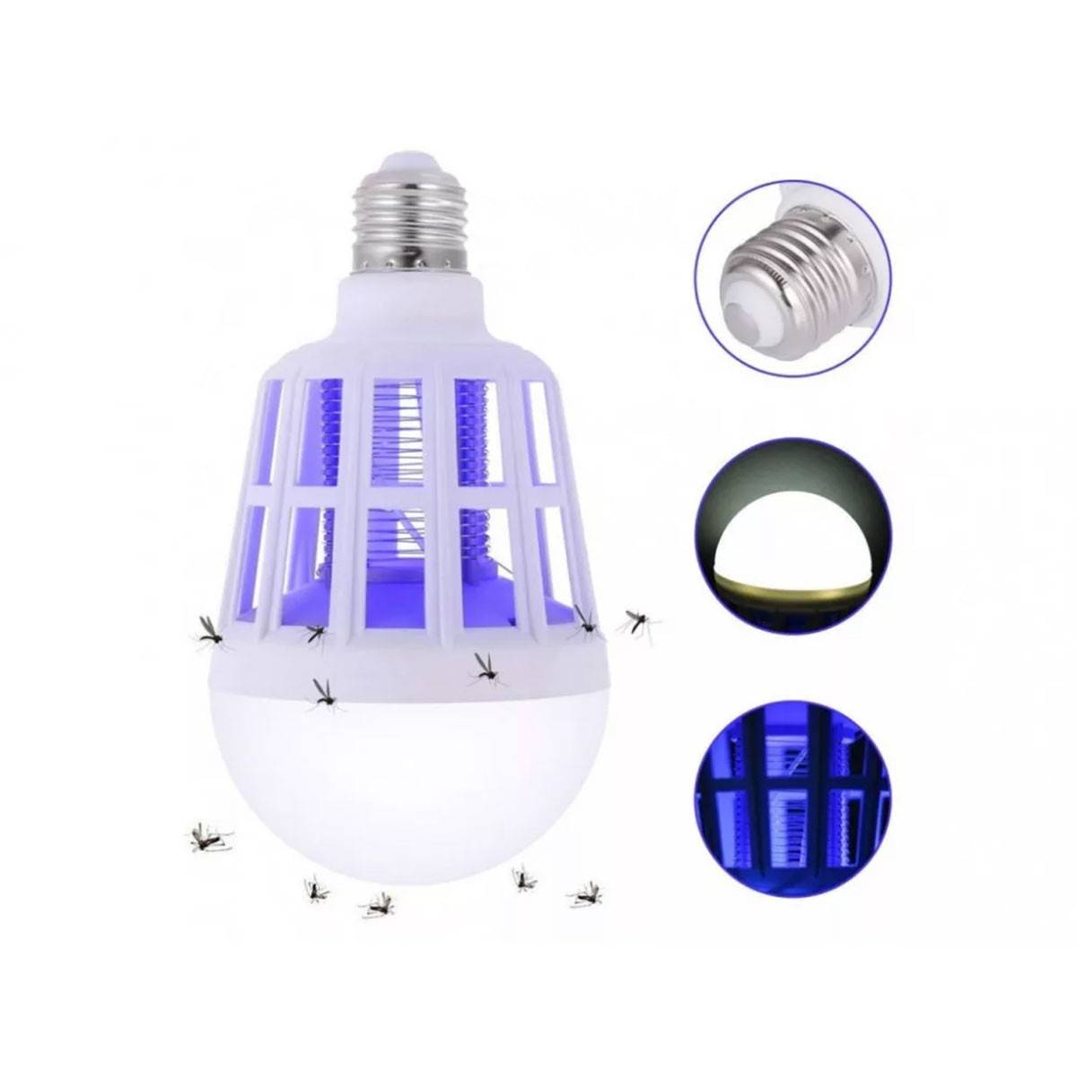 Lampe led anti moustique Insectes volants 2en1 Ampoule LED vissable douille standard E27 GRUNDIG - Image 5