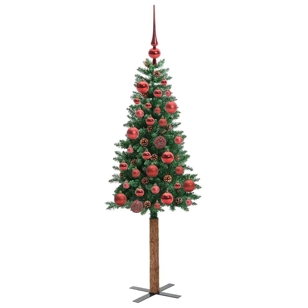 Sapin de Noël Artificiel 150 cm Pré-décoré, Tronc en Bois, 150 LED, Facile à Installer – ComfortXL Outdoor Living - Image 4