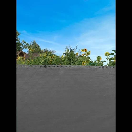 Nortène - Brise-vue HDPE tissé anthracite 1,5 x 10 m - 120 g/m² - boutonnières - Image 2