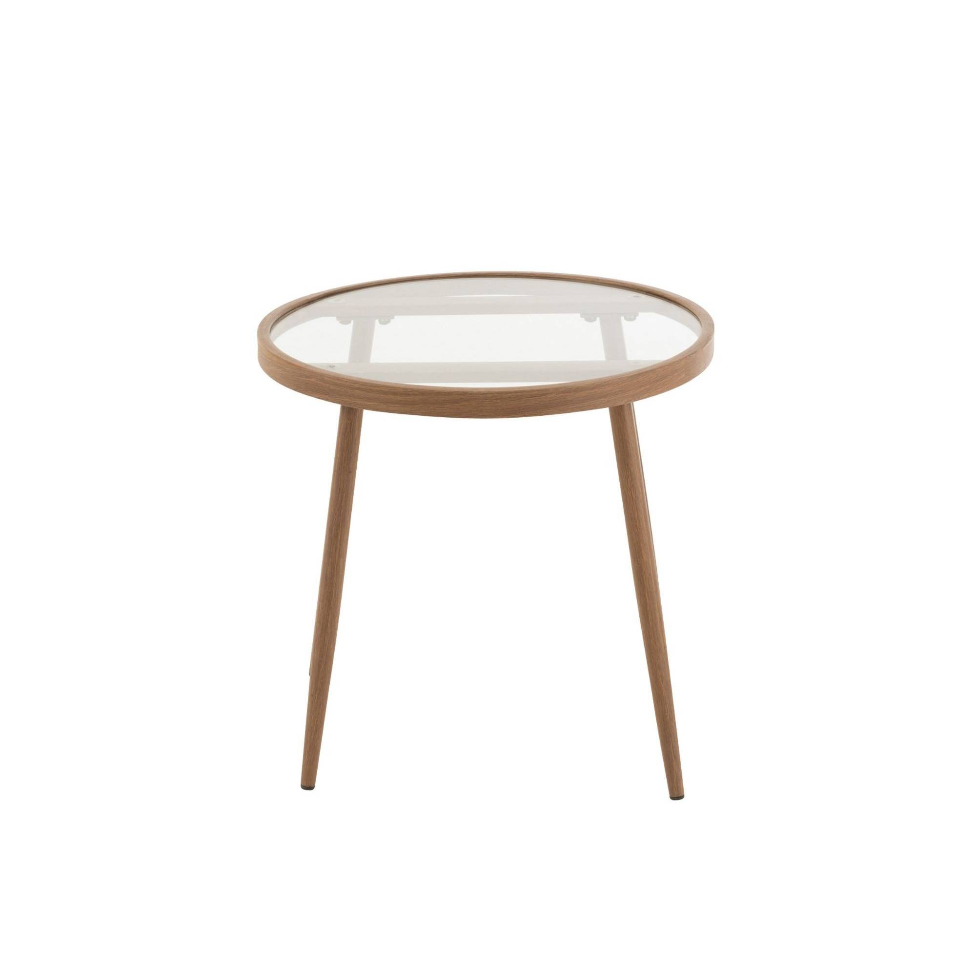 Autre - Table basse ronde en métal et verre D50 (lot de 2) - MALAGA - Image 5