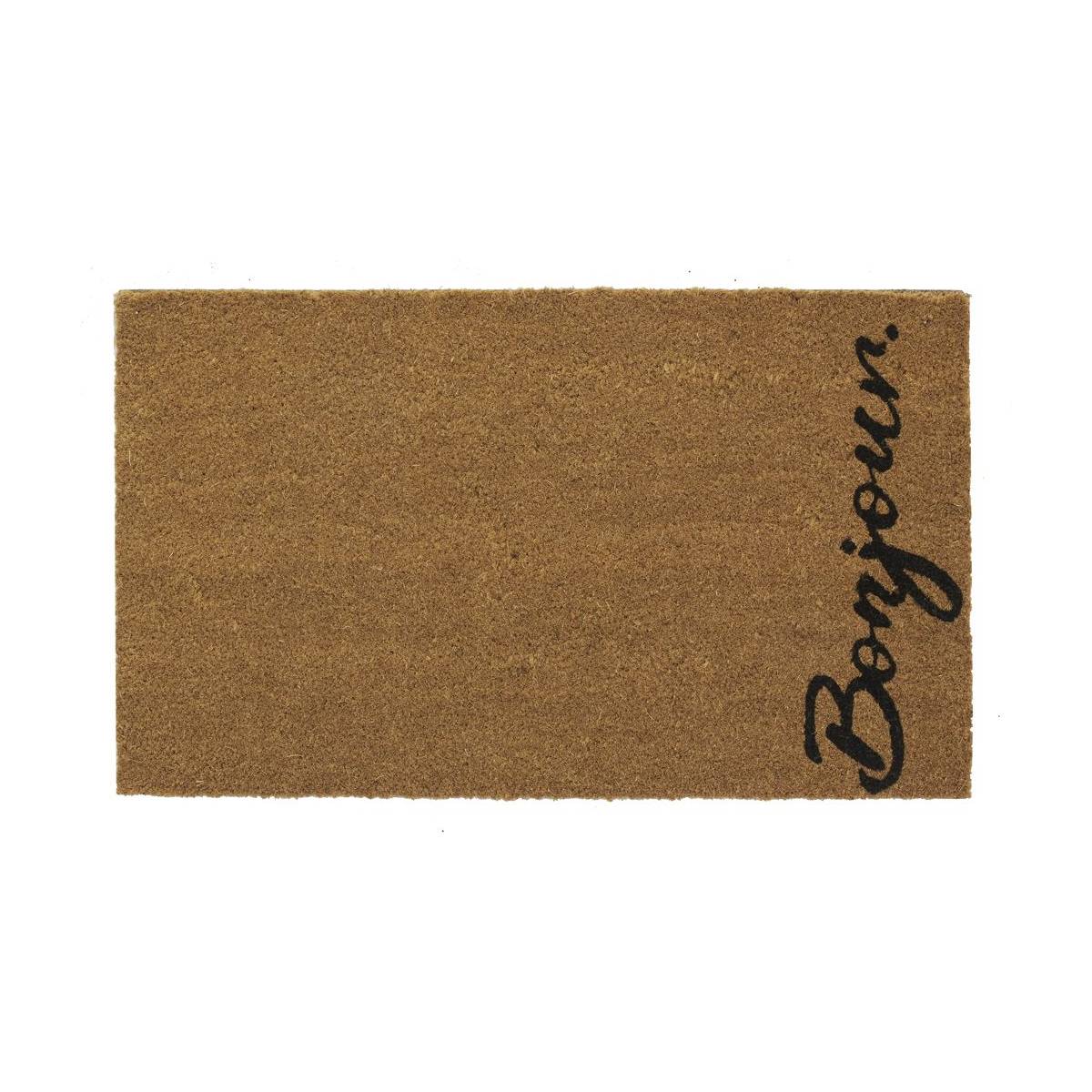 Aubry Gaspard - Paillasson coco intérieur extérieur 75 x 45 cm Bonjour - Image 1